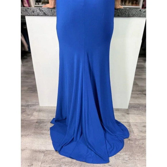 Mac Duggal Blue Cutout Column Formal Gown $598 - Picture 8 of 11